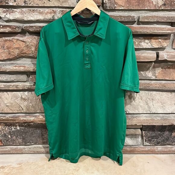 Travis Mathew Kelly Green Pima Cotton Blend Golf Polo - Picture 1 of 10